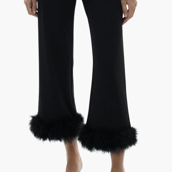 Feather Trim Crop Pants - Picture 2 of 7